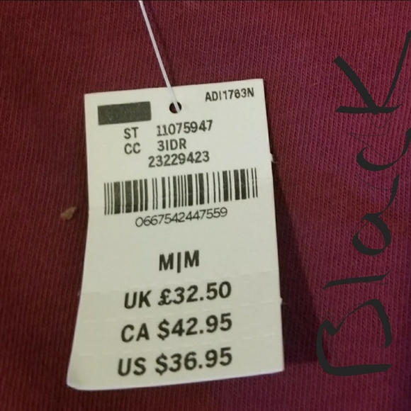 Vs pink long sleeve tee in black - Picture 1 of 3